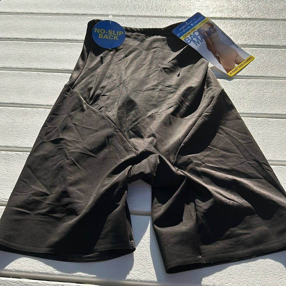 NEW Slimshaper by Miracle Brands black hi waist thigh slimmer waist shaper SMALL